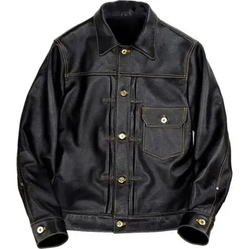 Moto bunda Leather Fashion Motorkářská bunda z japonské hovězí kůže v nadčasovém střihu Barva: Černá, Velikost: S