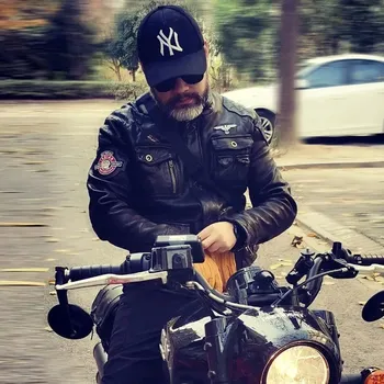 Moto bunda Leather Fashion Elegantní kožená bunda z jemné jehněčí kůže Velikost: M