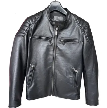 Moto bunda Leather Fashion Motorkářská bunda z jehněčí kůže v krátkém střihu Velikost: 3XS, Barva (Varianta): Black Sheepkskin
