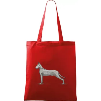 Vintage Great dane - Taška bavlněná - 42 x 38 cm ( Červená )