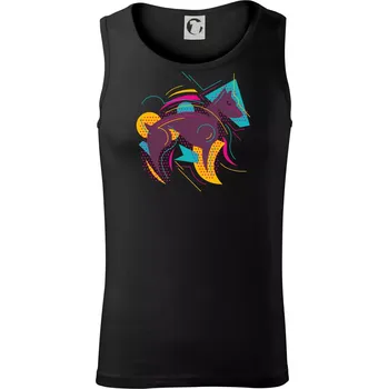 Pánské termoprádlo Pes abstrakce hubený - Tílko pánské Core - 2XL ( Černá )