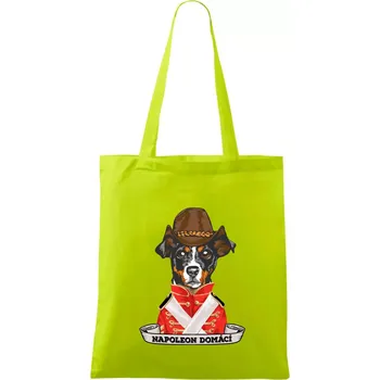 Napoleon domácí pes kříženec - Taška bavlněná - 42 x 38 cm ( Limetková )