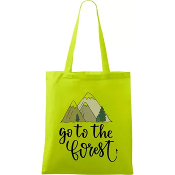 Go to the forest - Taška bavlněná - 42 x 38 cm ( Limetková )