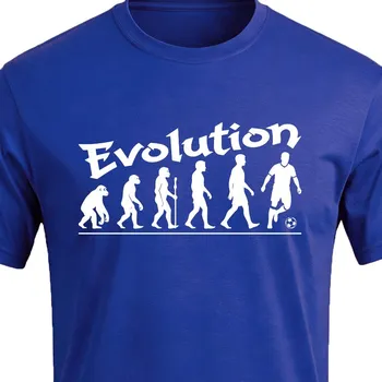 Pánské tričko Tričko Evoluce Fotbal - velikost 110, Barva Modrá