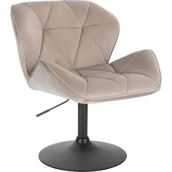 LuxuryForm DESIGN Kosmetická židle MILANO VELUR na černém talíři - latte