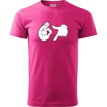 67 - ruce - Klasické pánské triko vyšší gramáže - S ( Purpurová )