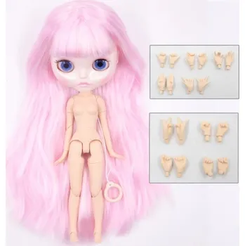 Panenka Plastová panenka 30 cm s ofinou a různými odstíny vlasů Realistická panenka s výměnnými rukama Odolný plast pro hru i sbírku růžová