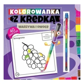 První čtění Warzywa i owoce. Kolorowanka z kredką – Opracowanie zbiorowe (PL)