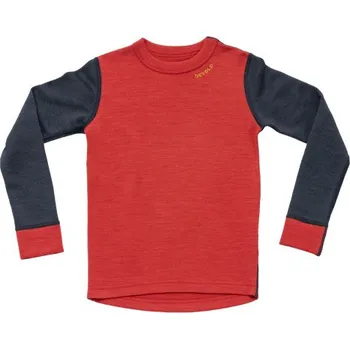 Dětská móda Dětské funkční tričko Devold EXPEDITION MERINO - červená 116