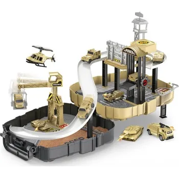 autíčko Wiky Vojenská stanice se 2 auty v batohu