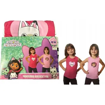 Dvě tílka Gabby's Dollhouse, velikost 98/104, bavlna gábinin kouzelný domek