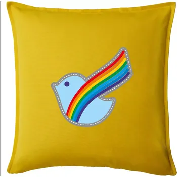 Polštář Duhová holubice - Polštář 50x50 - 50x50 - Pouze potah ( Žlutá )