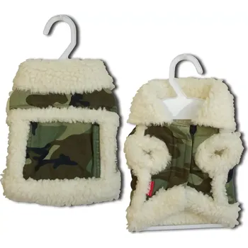 Obleček pro psa Magnum Kabátek Green Camouflage Jacket XS