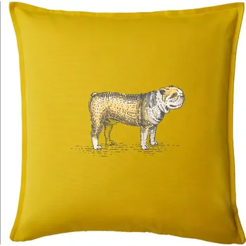 Polštář Vintage bulldog - Polštář 50x50 - 50x50 - Pouze potah ( Žlutá )