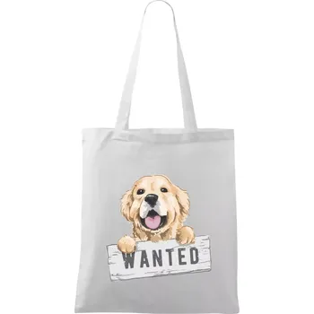 Zlatý retriever - štěně wanted - Taška bavlněná - 42 x 38 cm ( Bílá )