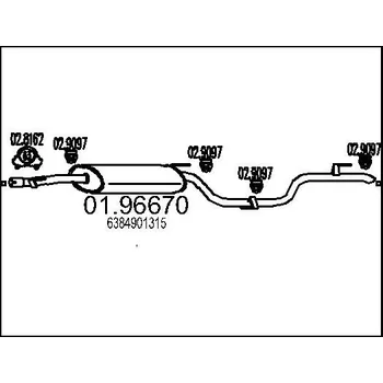 Zadní díl výfuku Zadní tlumič výfuku MTS 01.96670