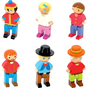 ostatní stavebnice Jeujura Dřevěné figurky ke stavebnicím 6 ks