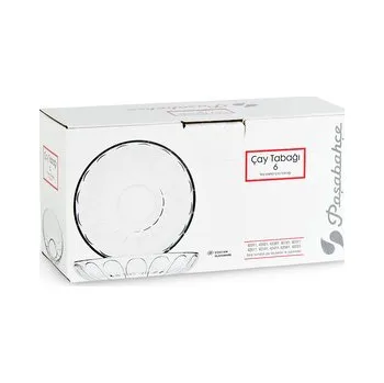 Sklenice Skleněný podšálek 10 cm zdobený - karton 6 ks