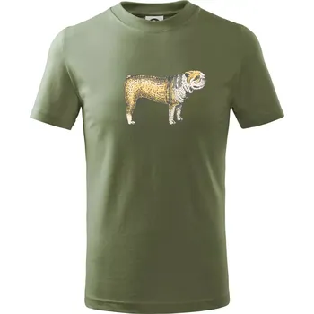 Chlapecké tričko Vintage bulldog - Tričko dětské bavlněné - 98 cm / 2 roky ( Khaki )