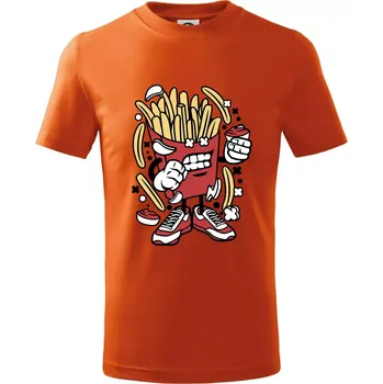 Chlapecké tričko Hranolák - Tričko dětské bavlněné - 134 cm/8 let ( Oranžová )