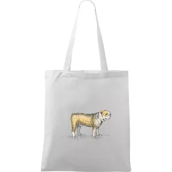 Vintage bulldog - Taška bavlněná - 42 x 38 cm ( Bílá )