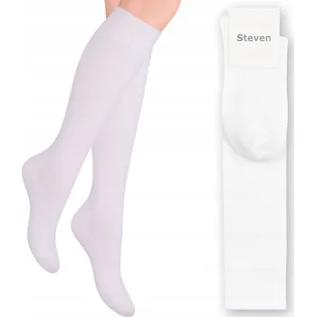 Dámské ponožky DÁMSKÉ PODKOLENKY bavlněné hladké dlouhé ponožky Steven *38-40