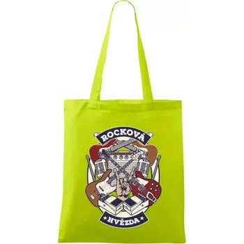 Rocková hvězda - Taška bavlněná - 42 x 38 cm ( Limetková )