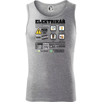 Pánská móda Profese - informace o produktu - elektrikář - Tílko pánské Core - S ( Tmavě šedý melír )