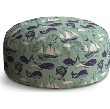 Taburet Sablio Taburet Circle Velryby: 38x48 cm