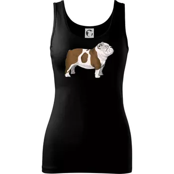 Dámské tričko Vintage English bulldog - Dámské tílko - XL ( Černá )