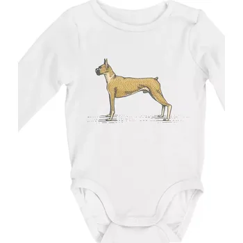 Kojenecký body Vintage Boxer - Body kojenecké s dlouhým rukávem - Dlouhý r. do 3 měs ( Bílá )