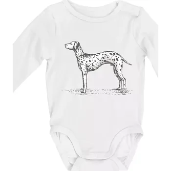 Kojenecký body Vintage Dalmatin - Body kojenecké s dlouhým rukávem - Dlouhý r. do 3 měs ( Bílá )