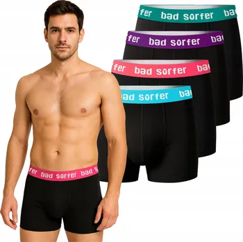 Pánské spodní prádlo Bad Surfer Spodní Prádlo Boxerky černé barvy, velikost XXL