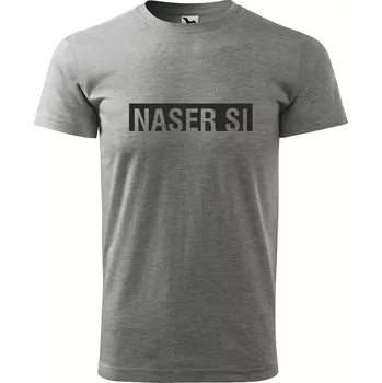 Sablio Tričko s potiskem NASER SI - šedé 3XL