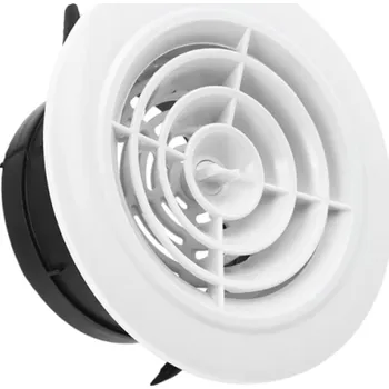 Vzduchotechnika Kryt ventilátoru kulatého potrubí 100 mm 140x72x92 mm Větrací mřížka na odvod vzduchu Kryt ventilačního otvoru pro cirkulaci vzduchu