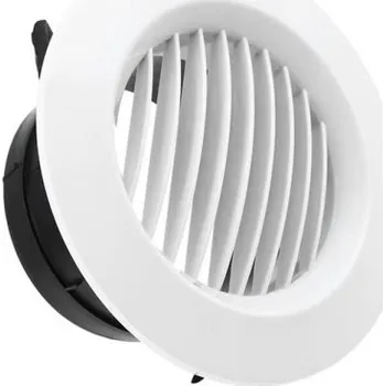 Domácí ventilátor Kryt ventilátoru kulatého potrubí 100 mm 145x72x92 mm Větrací mřížka ventilační otvor Ochranný kryt odvodního ventilu pro proudění vzduchu