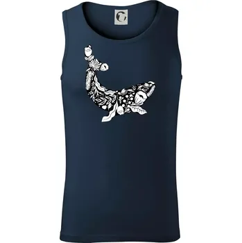 Pánská móda Velryba malovaná - Tílko pánské Core - S ( Námořní modrá (velmi tmavá - téměř černá) )