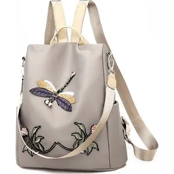 Městský batoh Crossbody batůžek s popruhem s Vážkou Béžový Lifestyle 97k-cube