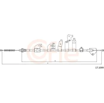 Lanko parkovací brzdy Lanko ruční brzdy COFLE 17.1099