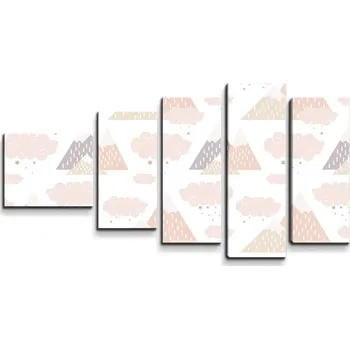 Obraz Sablio Obraz - 5-dílný Dětské pyramidy - 100x60 cm