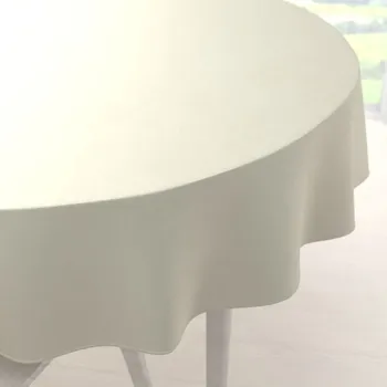 ubrus Sametový kulatý ubrus Velvet Premium SVP-003 Smetanový Ø 110 cm