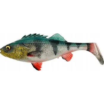 Umělá nástraha Gumová nástraha Savage Gear 4D Perch Shad 17,5 cm 68 g Green Silver