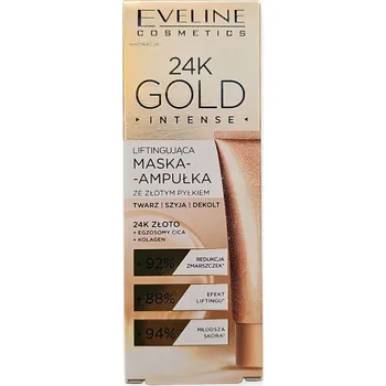 Pleťová maska EVELINE 24K GOLD Liftingová maska-ampule se zlatým prachem 50 ml