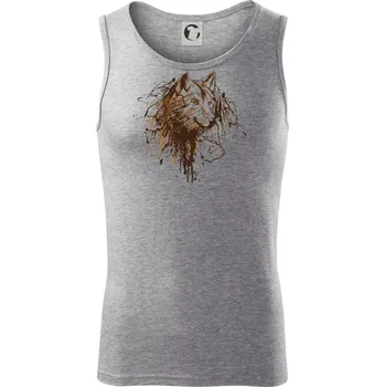 Vlk kaňka - Tílko pánské Core - XL ( Tmavě šedý melír )