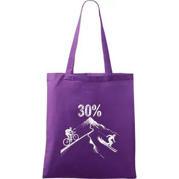 Narozeniny cyklista a lyžař 30 - Taška bavlněná - 42 x 38 cm ( Fialová )