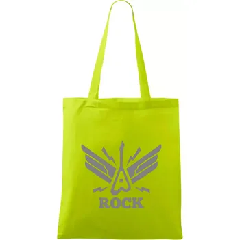Rocková kytara křídla - Taška bavlněná - 42 x 38 cm ( Limetková )
