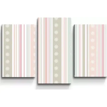 Obraz Sablio Obraz - 3-dílný Pruhy a tečky - 75x50 cm