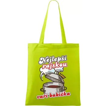 Nejlepší rajskou vaří babička - Taška bavlněná - 42 x 38 cm ( Limetková )