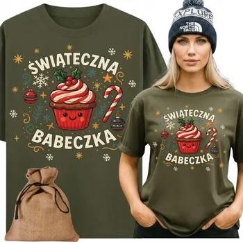 TRIČKO DÁMSKÉ VÁNOČNÍ CUPCAKE VÁNOCE DÁREK 3XL