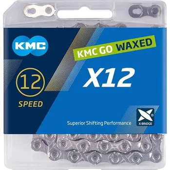 Řetěz na kolo Řetěz KMC X12 Silver Waxed, 12 Speed